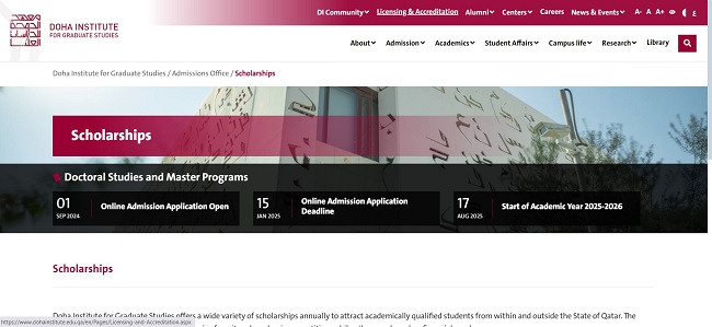 Doha Institute Scholarship Official Website