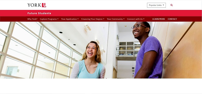 York University International Scholarships Official Website