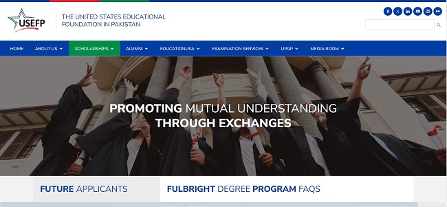 USEFP Fulbright Scholarship for Master's and PhD Official Website