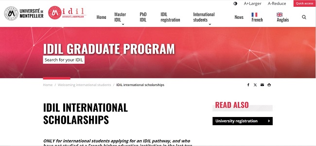 University of Montpellier Website
